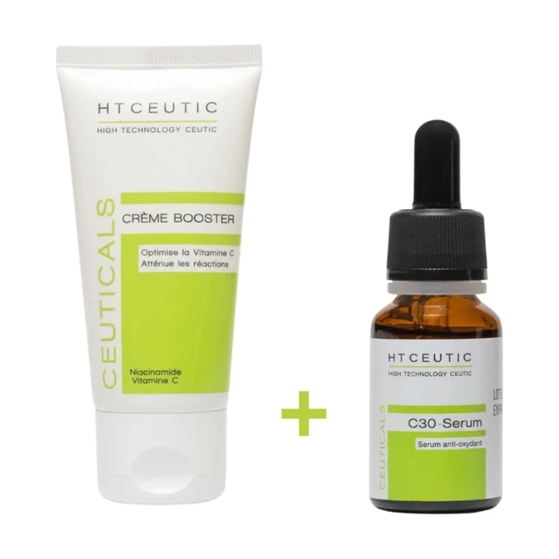 HT Ceutic Vitamin C Booster Cream 50ml + C30 Serum 15ml Duo Pack