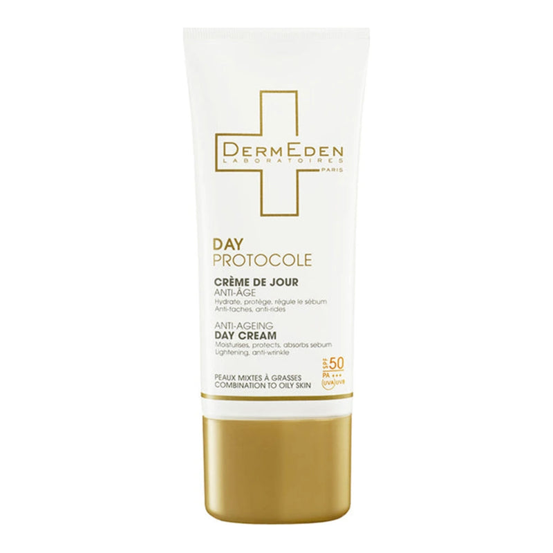 Dermeden كريم نهاري مضاد للشيخوخة للبشرة المختلطة إلى الدهنية SPF 50 - 50 مل