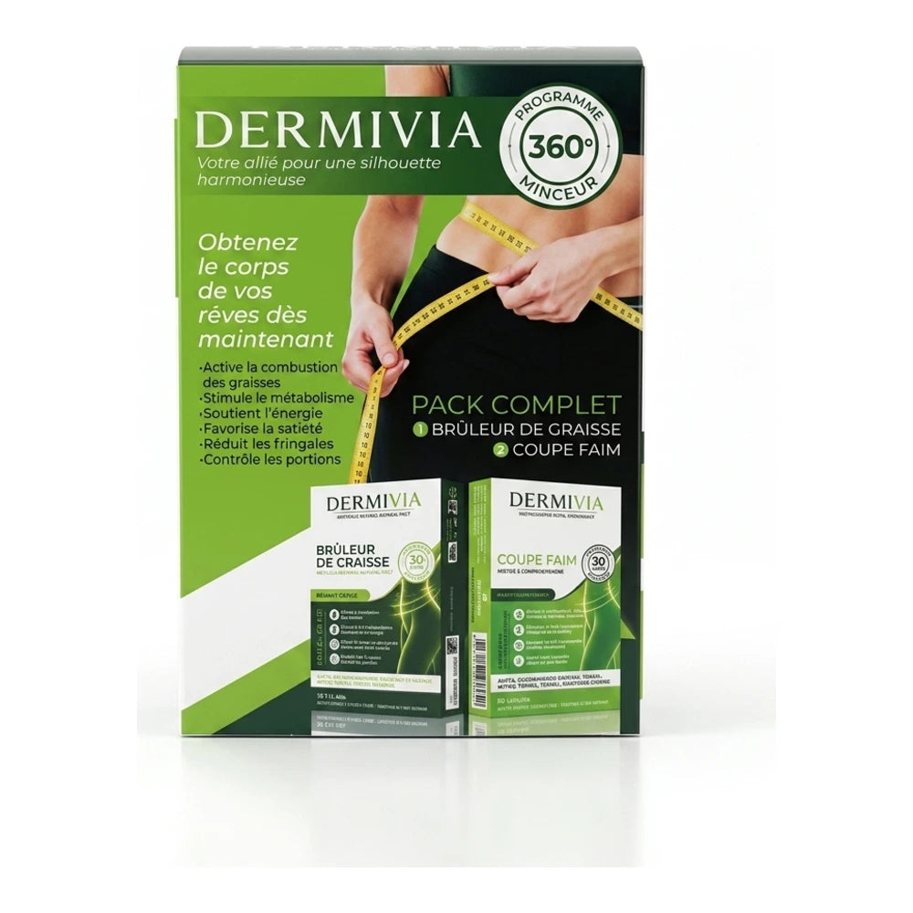 Dermivia Programme Minceur 360°, coffret brûleur de graisse et coupe-faim