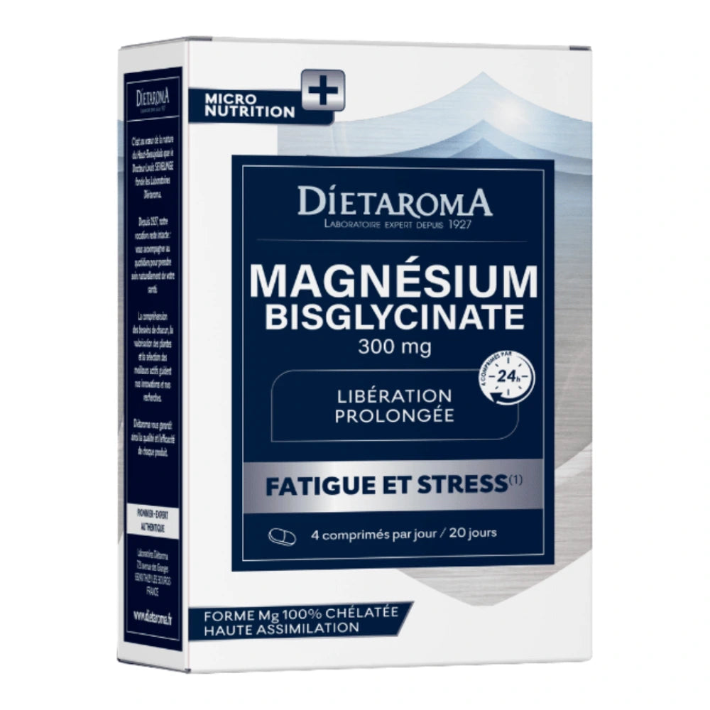 Dietaroma Magnésium Bisglycinate 300 mg 80 comprimés - boîte