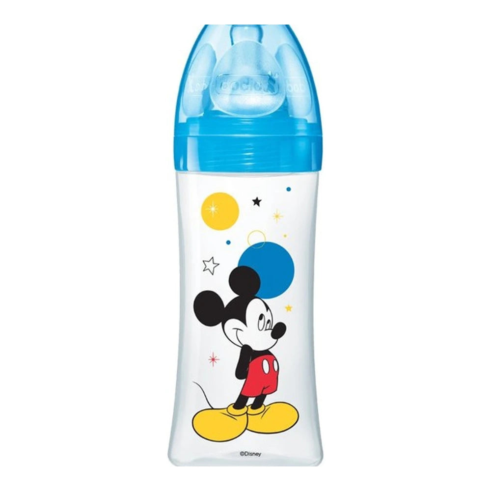 Dodie biberon anti-colique Initiation+ 330 ml 6 mois et plus – Mickey bleu