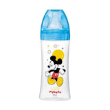 Dodie biberon Initiation+ 330 ml Mickey bleu – vue de profil