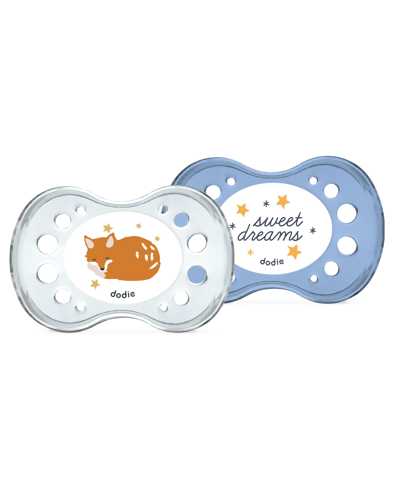Set of 2 Anatomical Night Pacifiers - 6m+
