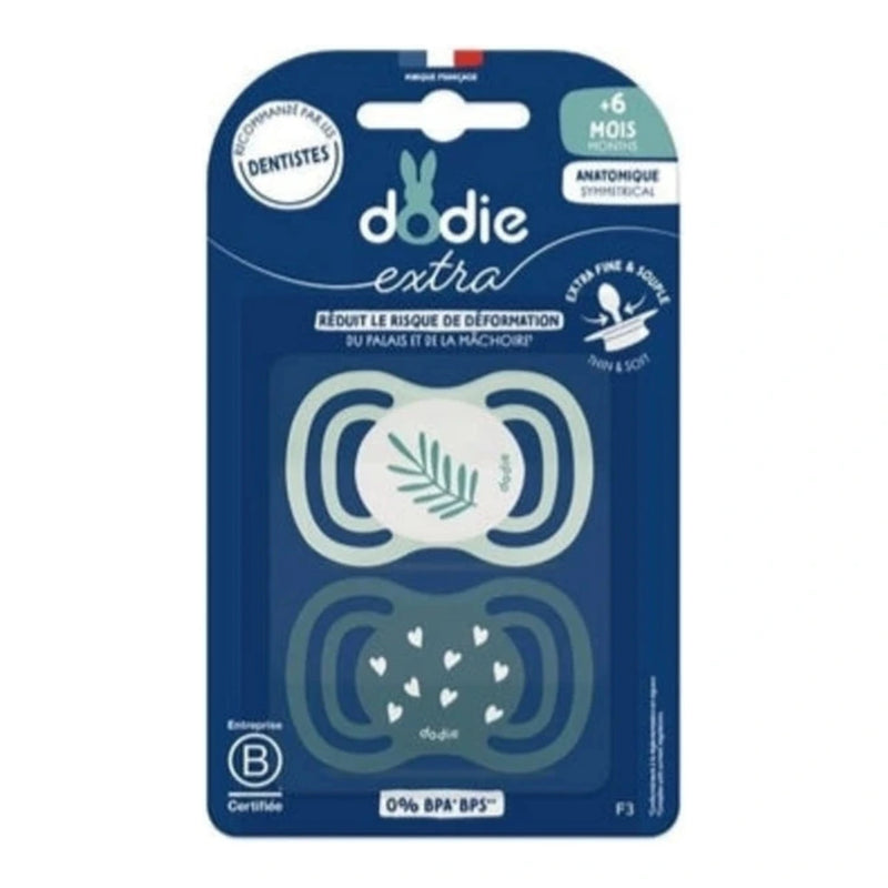 Dodie Pacifier +6 Months Duo Extra Fine Blue F3