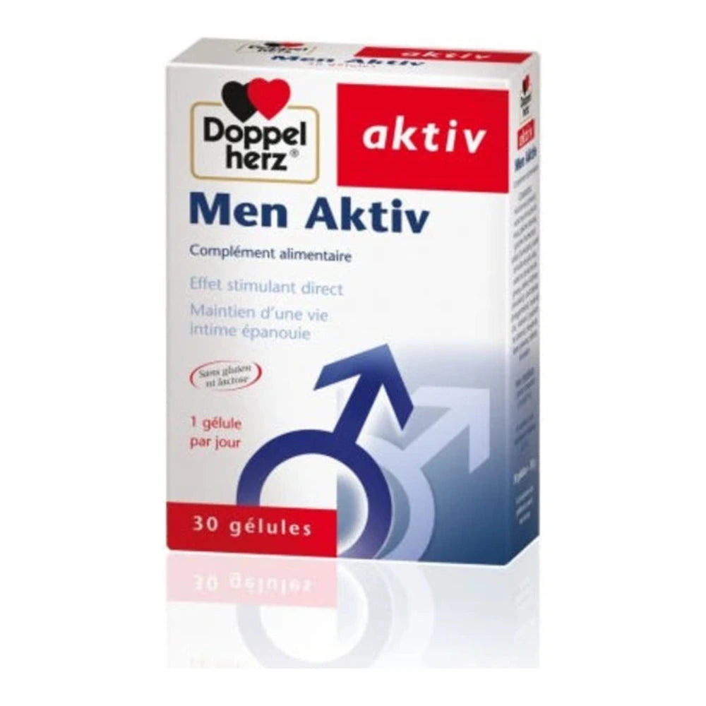 Doppelherz Men Aktiv complément alimentaire homme 30 capsules – boîte