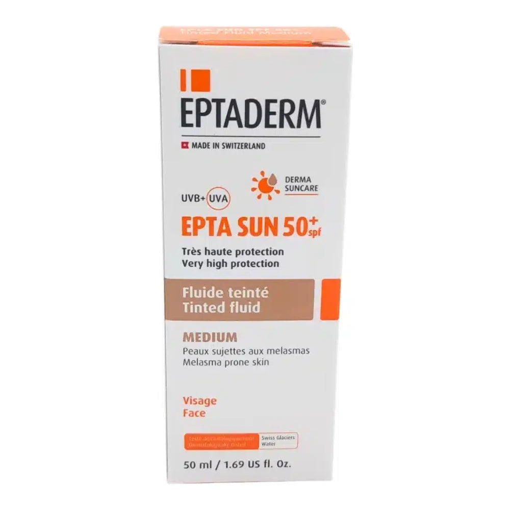 Eptaderm Epta Sun SPF50+ fluide teinté Medium 50 ml – flacon