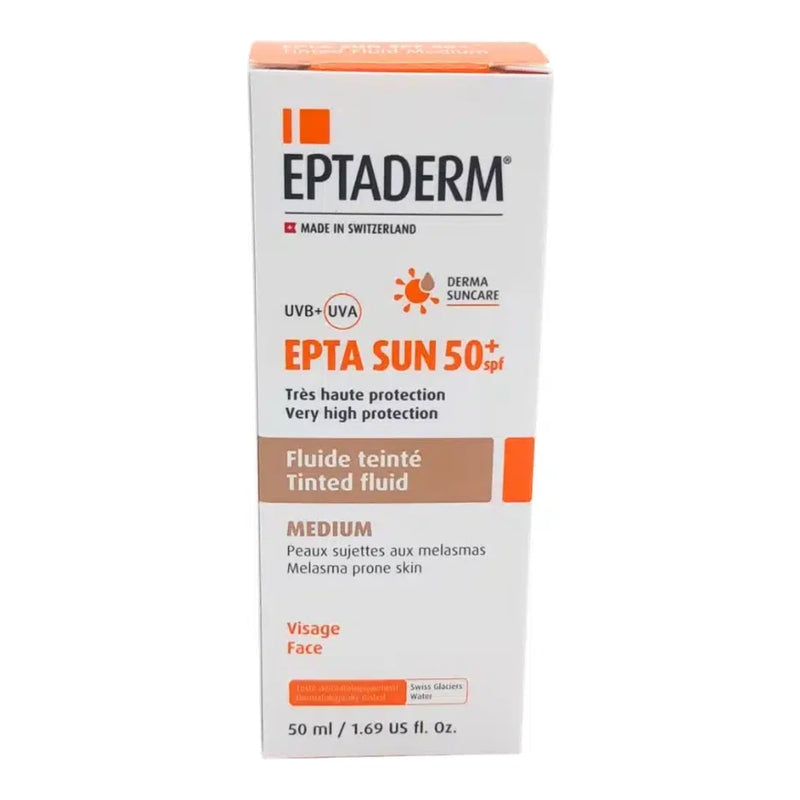 Eptaderm Epta Sun SPF 50+ Fluido con Color Tono Medio 50 ml