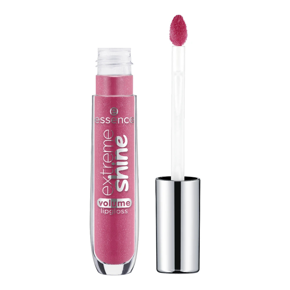 Essence Extreme Shine Volume gloss 13 Glazed Berry – flacon ouvert avec applicateur