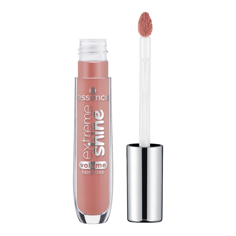 Essence Extreme Shine Volume gloss 16 Nude Sorbet – flacon ouvert avec applicateur