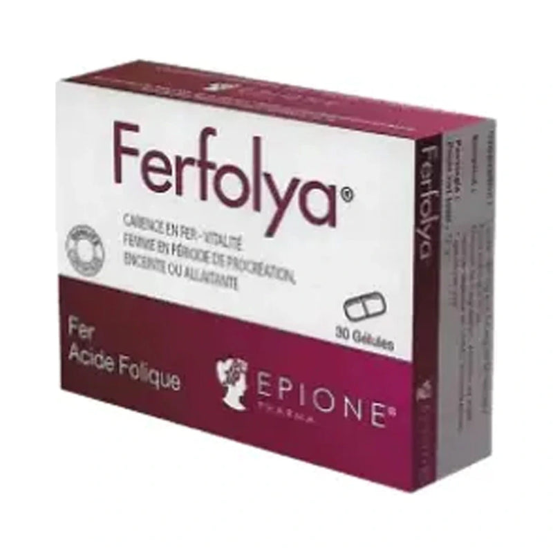 Ferfolya Fer acide folique 30 gelules