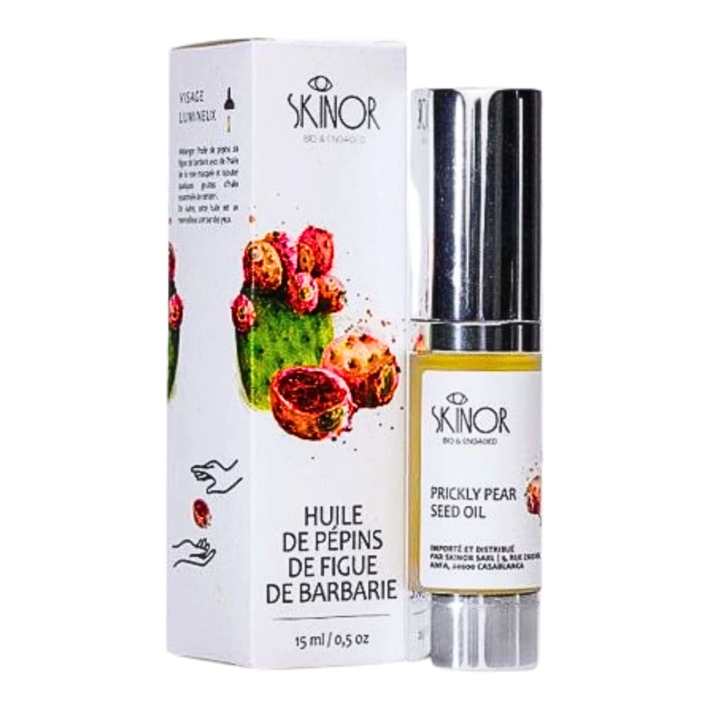 Flacon d’huile de pépins de figue de Barbarie bio Skinor 15 ml