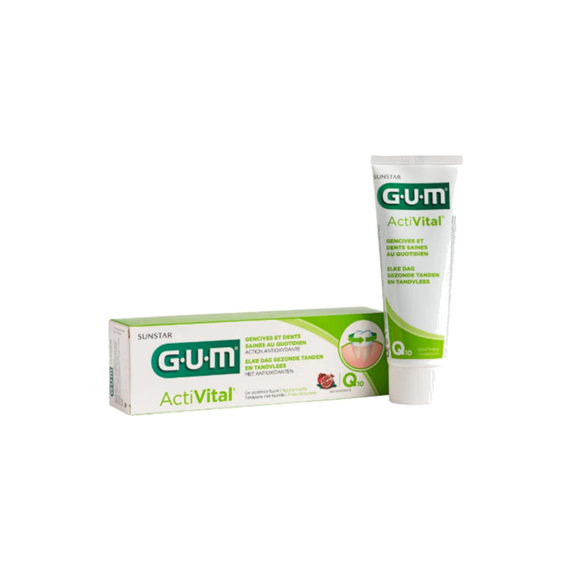 GUM ActiVital Q10 Toothpaste 75 ml + Free Toothbrush