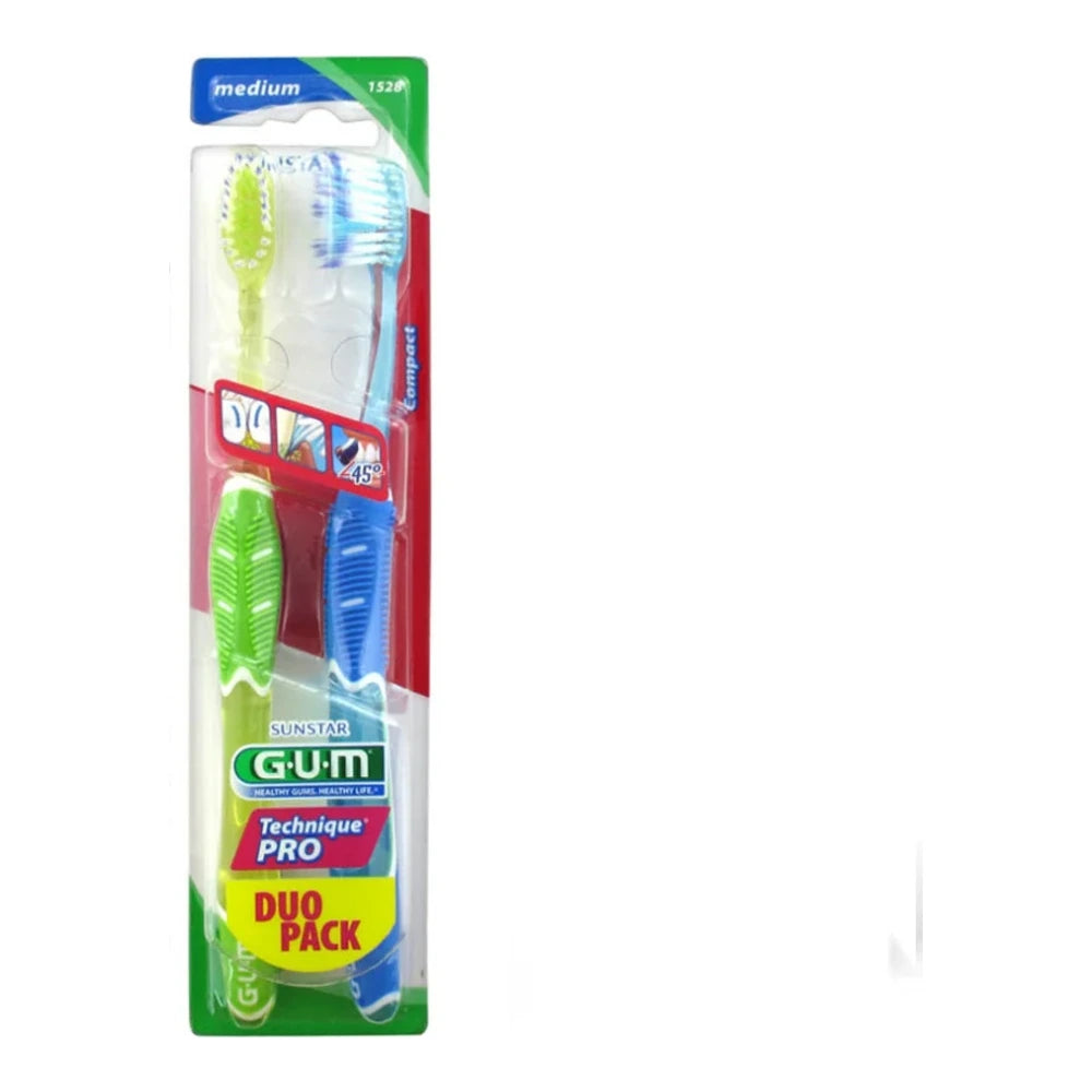 GUM Brosse à Dents Technique Pro Duo Medium 1528