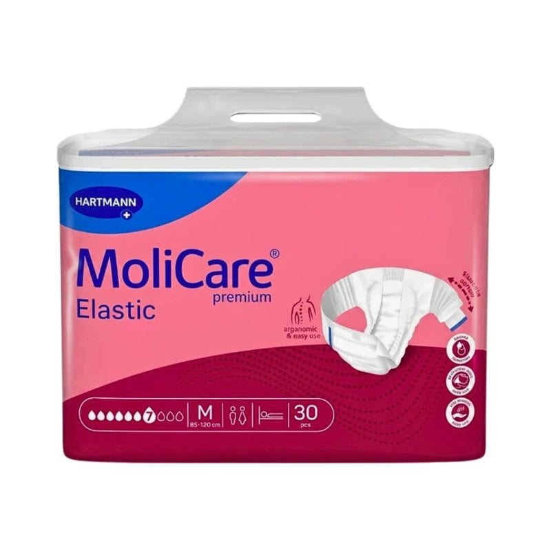 Hartmann MoliCare Premium Elastic حفاضات 7 قطرات لليل مرجع 165372