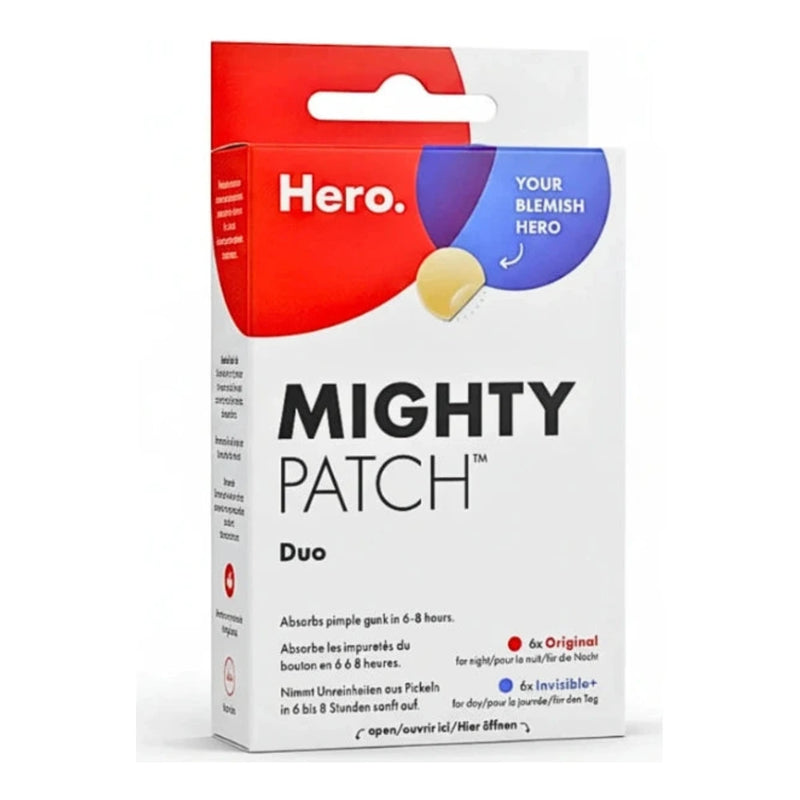 Hero Mighty Patch Duo 12 Pieces 6 Orginal+6 Invisible