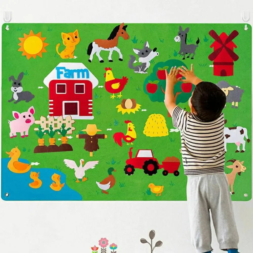 Educational Felt Wall Hanging – Farm Theme
