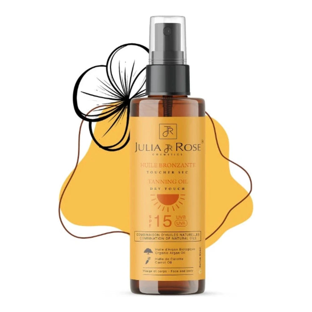 Julia & Rose huile bronzante SPF15 120 ml – flacon