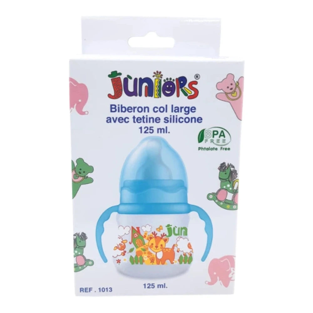 Juniors biberon col large avec poignées 125 ml
