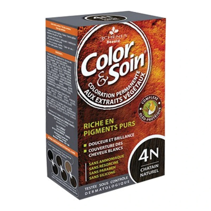 Les 3 Chênes Color & Soin صبغة كستنائي طبيعي 4N