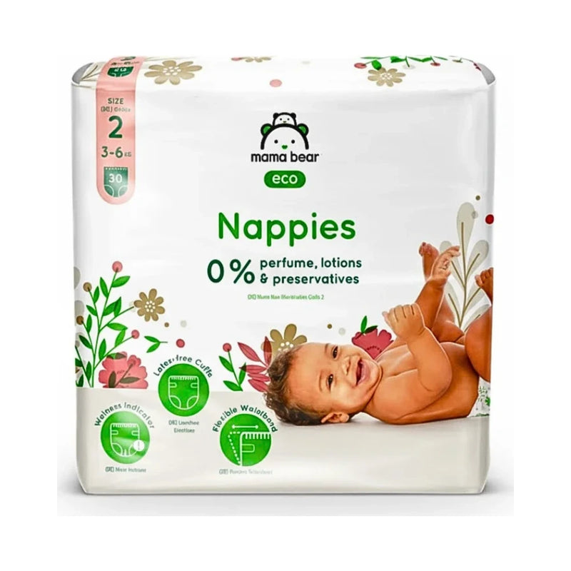 Mama Bear Nappies Size 2 3-6 kg / 30 Pieces