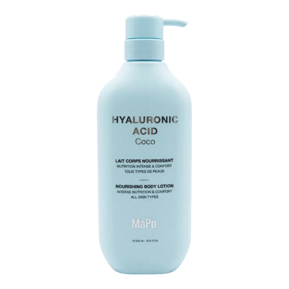 MAPO Lait corps nourrissant à l'acide hyaluronique 500 ml – flacon-pompe