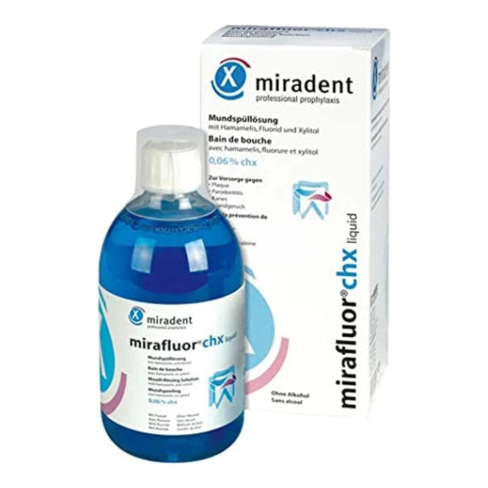Miradent Mirafluor CHX bain de bouche – flacon 500 ml