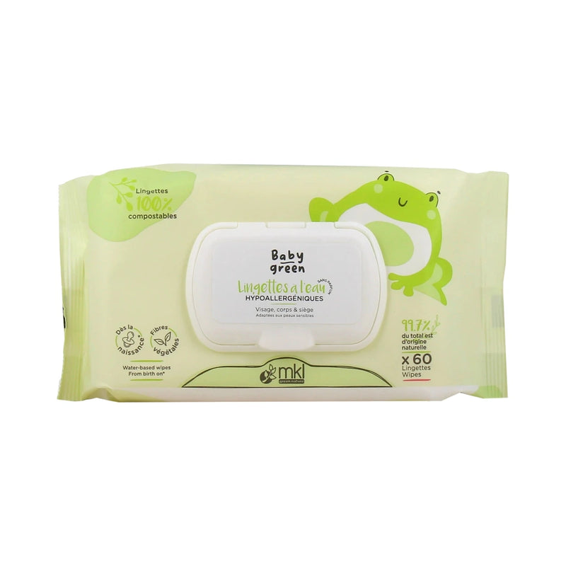 MKL Baby Green Lingettes a L'eau Bio 60pcs