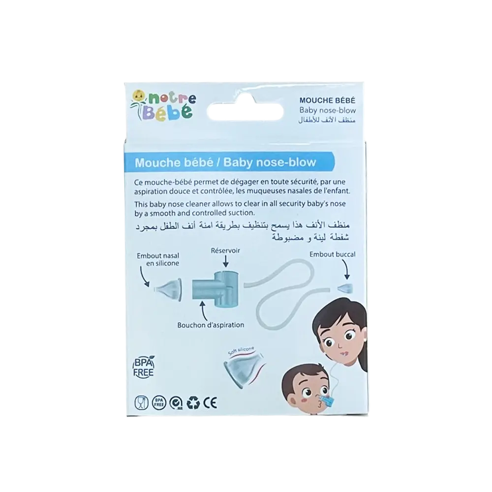 Notre Bébé Mouche Bébé avec Embout en Silicone - Bleu