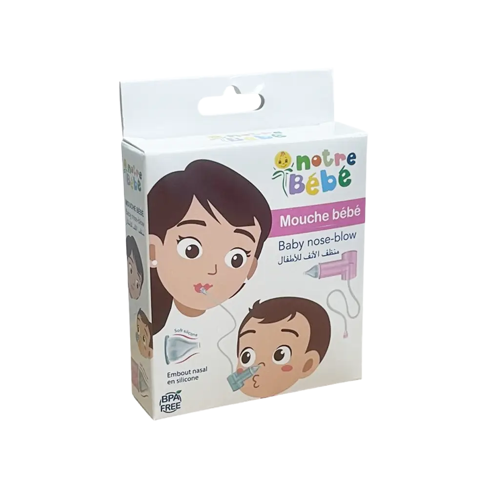 Notre Bébé Mouche Bébé avec Embout en Silicone - Rose