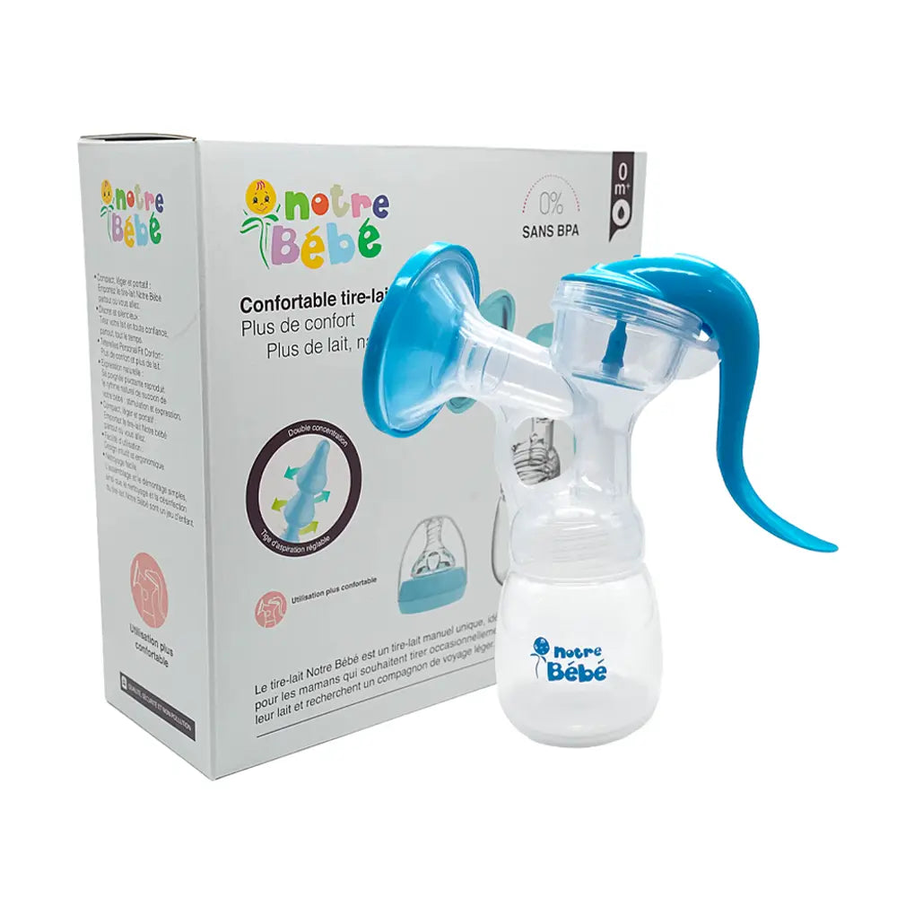 Notre Bébé Tire-lait Manuel Réglable - Bleu
