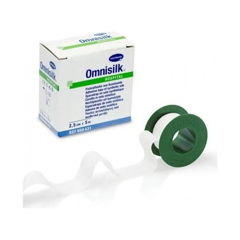 Rouleau de sparadrap Hartmann Omnisilk 2,5 cm x 5 m
