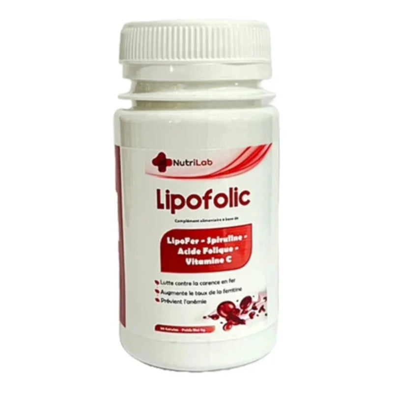 Nutrilab Lipofolic Iron - 30 Capsules