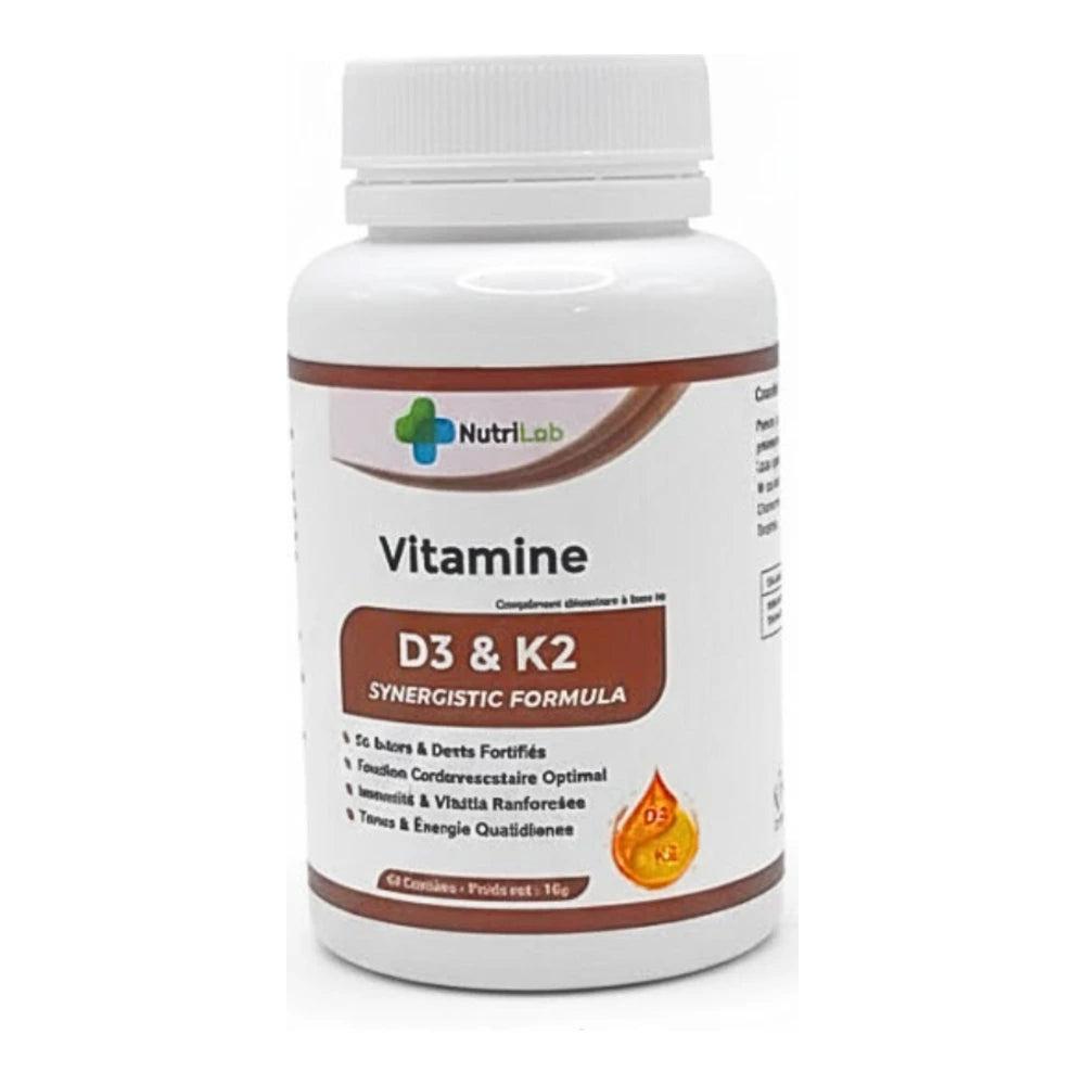 Nutrilab Vitamine D3 + K2 – 60 Capsules