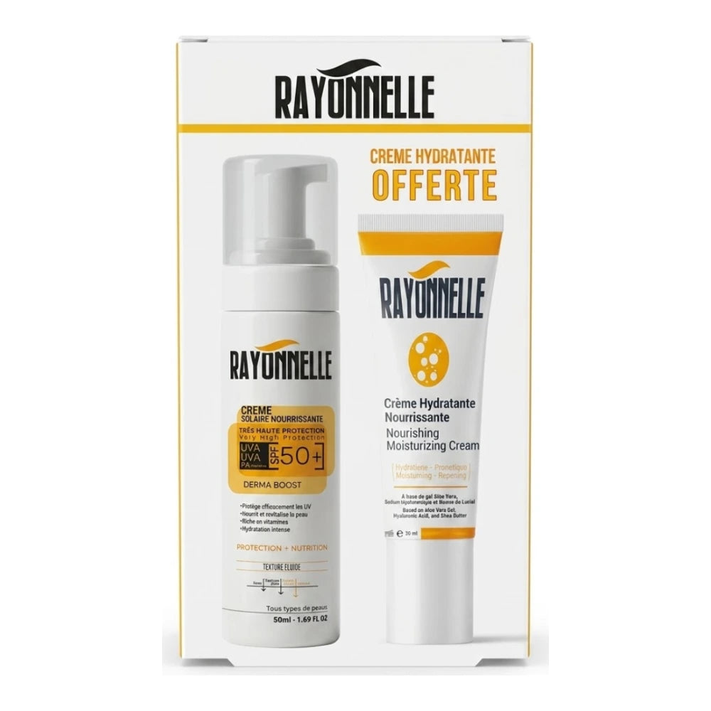 Rayonnelle pack crème solaire 50 ml et crème hydratante 50 ml