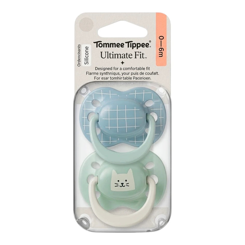 Tommee Tippee Ultimate Fit Pacifiers 0-6 Months – Boy, Pack of 2