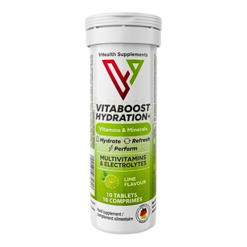Vhealth Vitaboost Hydration+ Multivitamins Electrolytes Lemon – 10 Effervescent Tablets