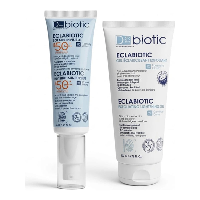 D-biotic"Eclabiotic Solaire Invisible+Gel Eclaircissant ECH" Duo Pack