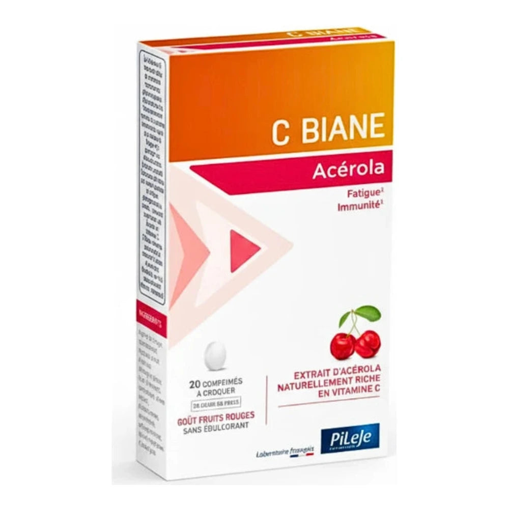 Pileje C Biane Acérola, boîte de 20 comprimés