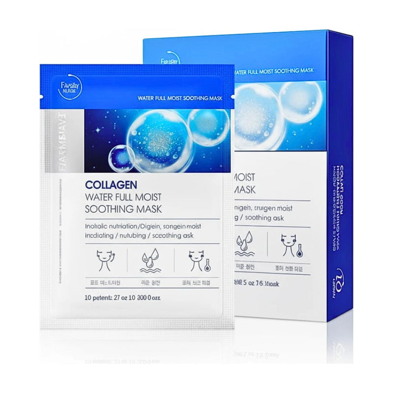 Farmstay Collagen Water Full Moist Soothing Sheet Mask 27ml x 10