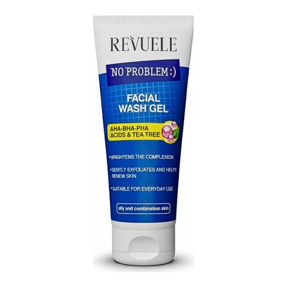 Revuele No Problem gel nettoyant AHA-BHA-PHA et Tea Tree 200 ml – flacon
