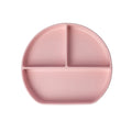 YUMMY Silicone Multi-Compartment Plate with Suction Cup 4M+ - Pastel Pink