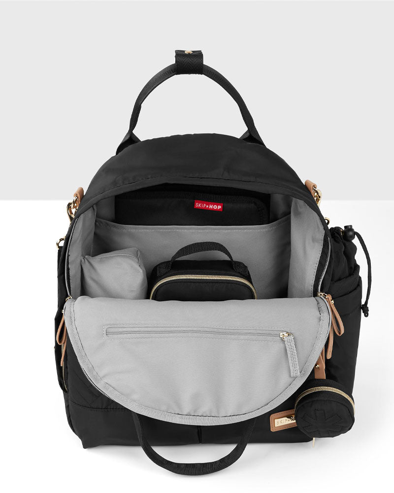 Skip Hop 6-in-1 Backpack Set Diaper Bag - Black