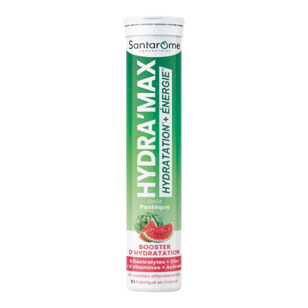 Santarome Hydramax Pastèque 20 pastilles effervescentes – tube