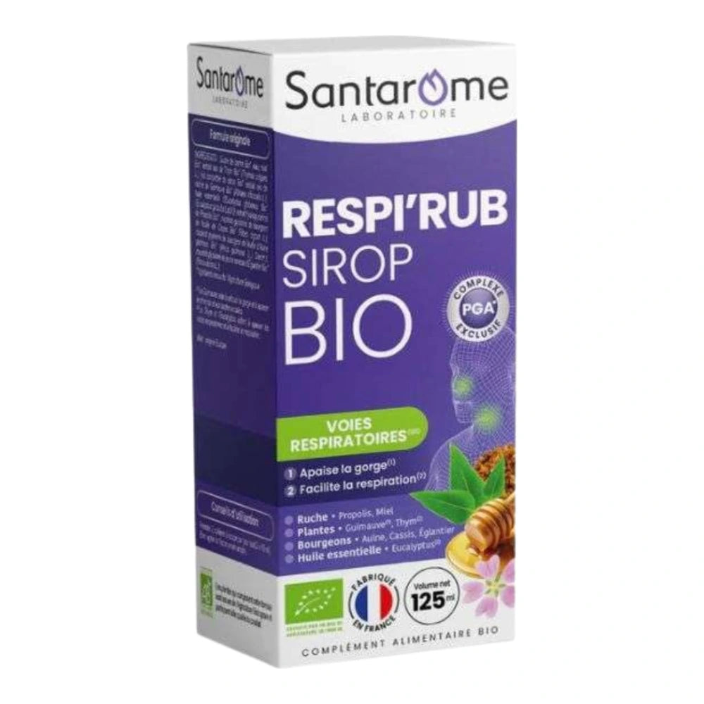 Santarome Respi'Rub sirop gorge à la propolis 125 ml
