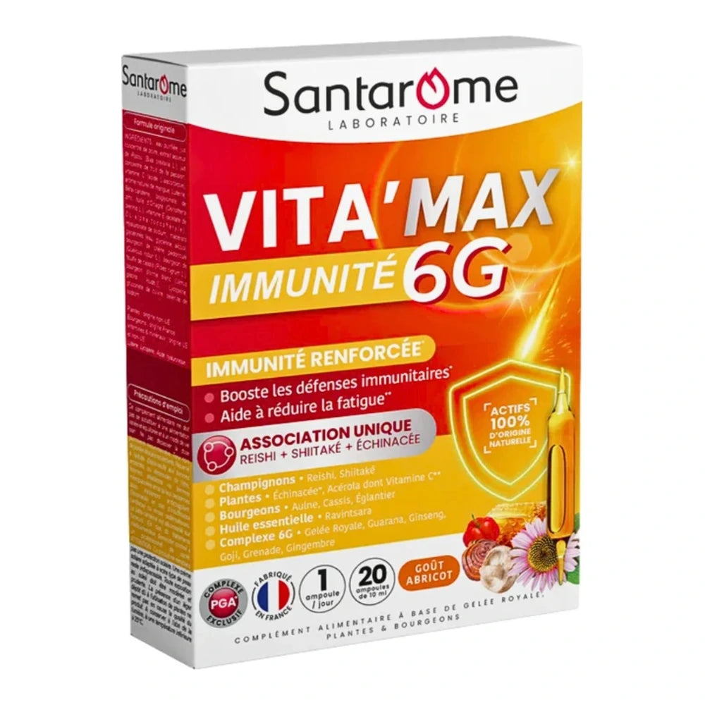 Santarome Vit'Max 6G – 20 ampoules x 10 ml – photo du produit