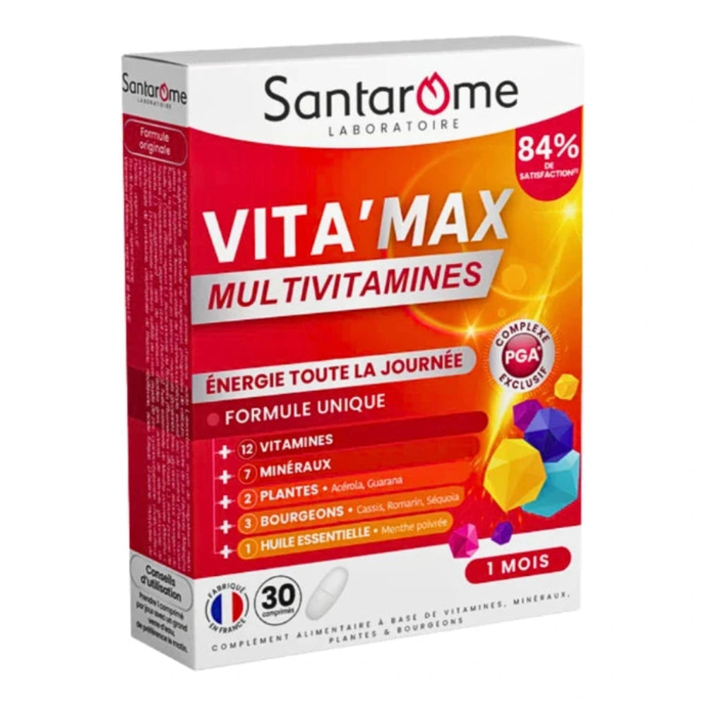 Santarome Vita’Max Multivitamines Effervescent – 30 comprimés