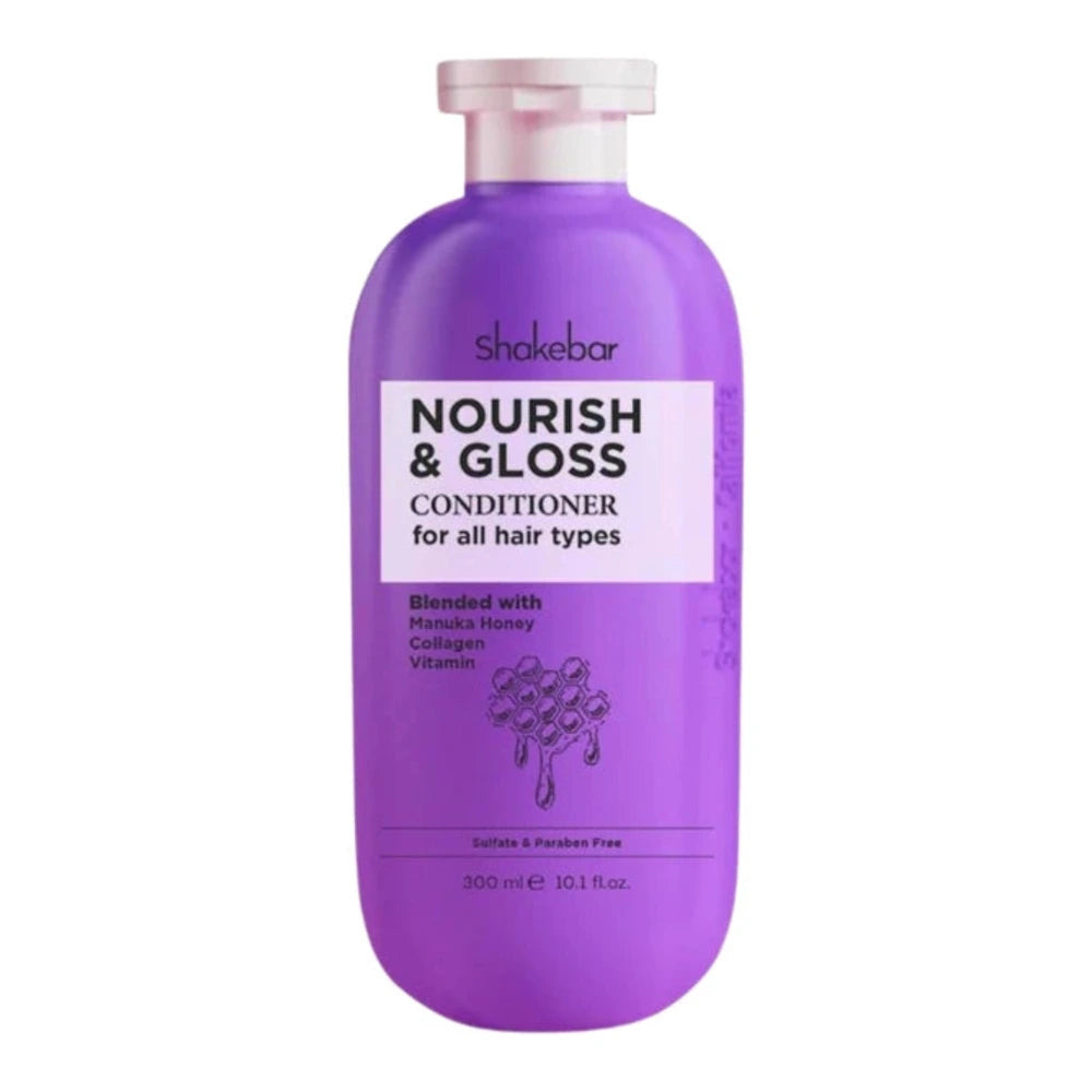 Shakebar Nourish & Gloss après-shampoing 300 ml – flacon