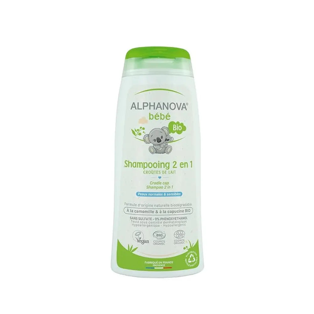 Champú orgánico 2 en 1 Alphanova Baby - 200 ml
