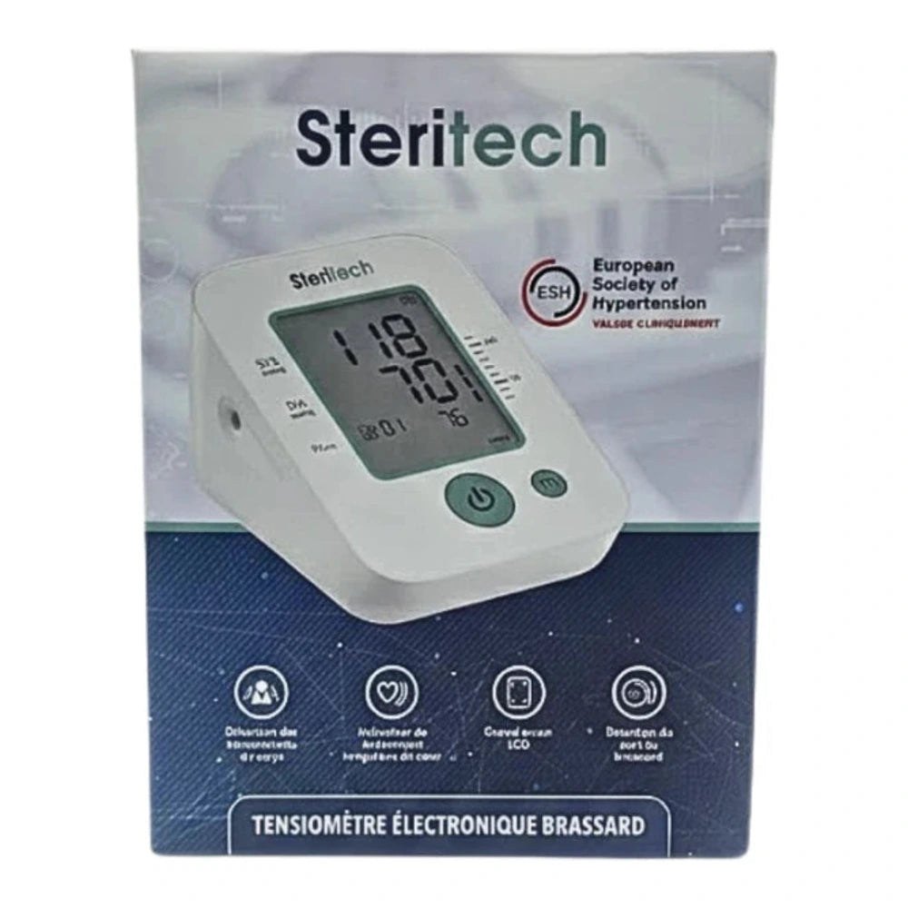 Steritech tensiomètre électronique à brassard – appareil et brassard