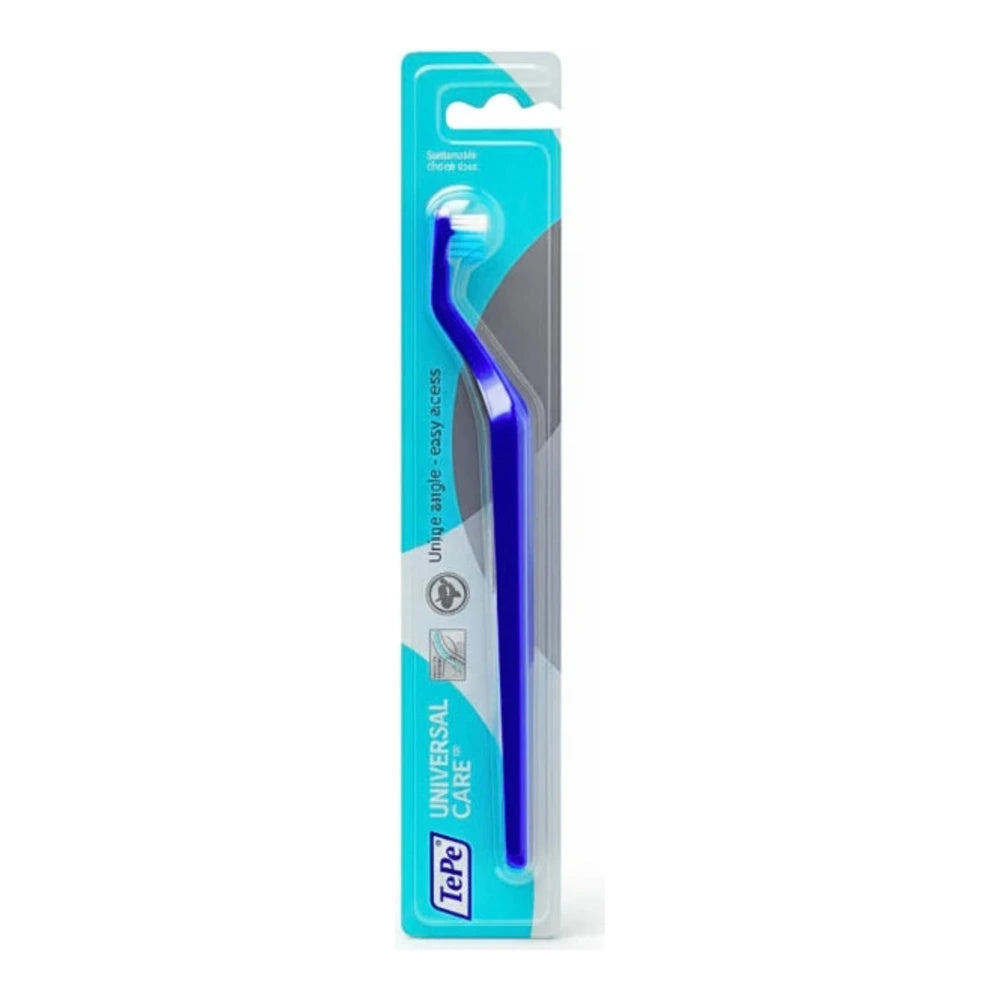 Brosse à dents TePe Universal Care à tête inclinée – vue du produit